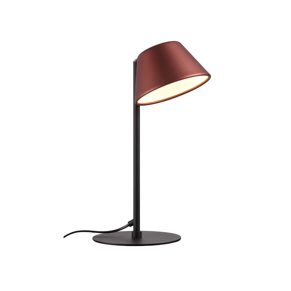 Lámpara de mesa cabezal semi cónico 240x160xH392mm 9W Atenuable 3000K