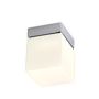 Plafón cubo con difusor de vidrio opal 100x100x122mm IP44 led 10W 120V 3000K