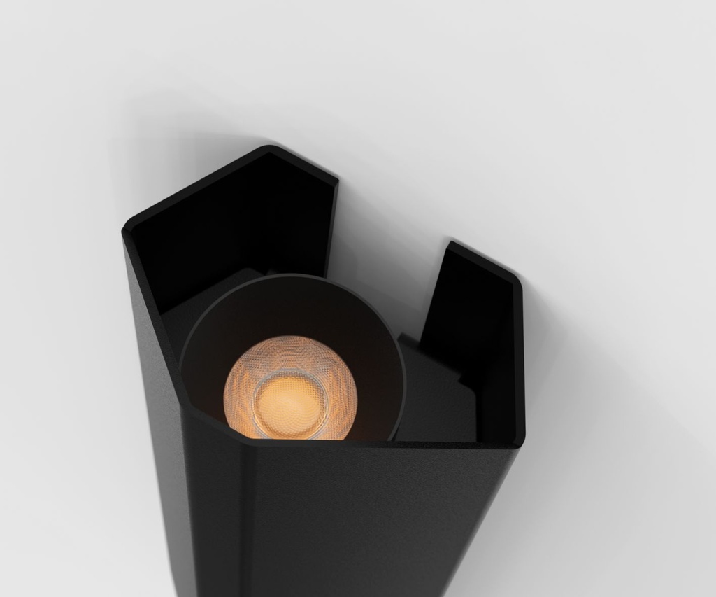 Aplique luz directa-indirecta L71×W55×H325mm led 2x5W 3000K CRI90 120V