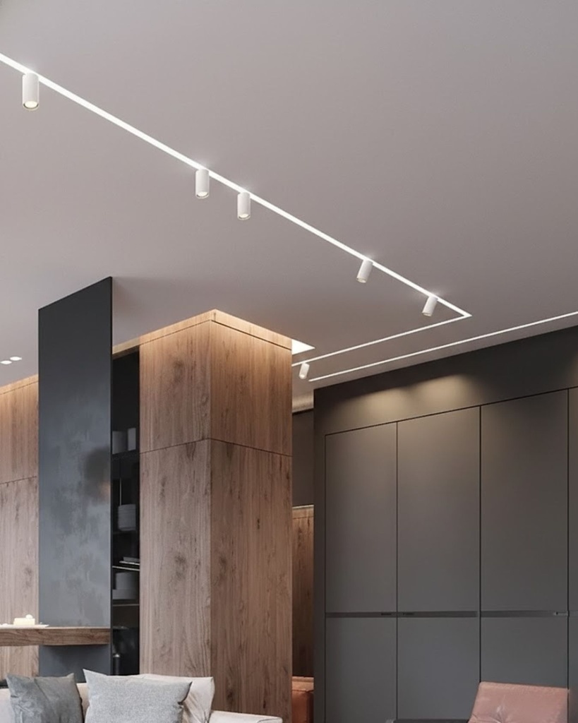 Riel Magnético Superficial Plano