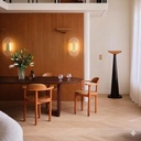 Aplique ovalado vidrio y metal L300×W100×H500mm led 2x5W 3000K 120V 