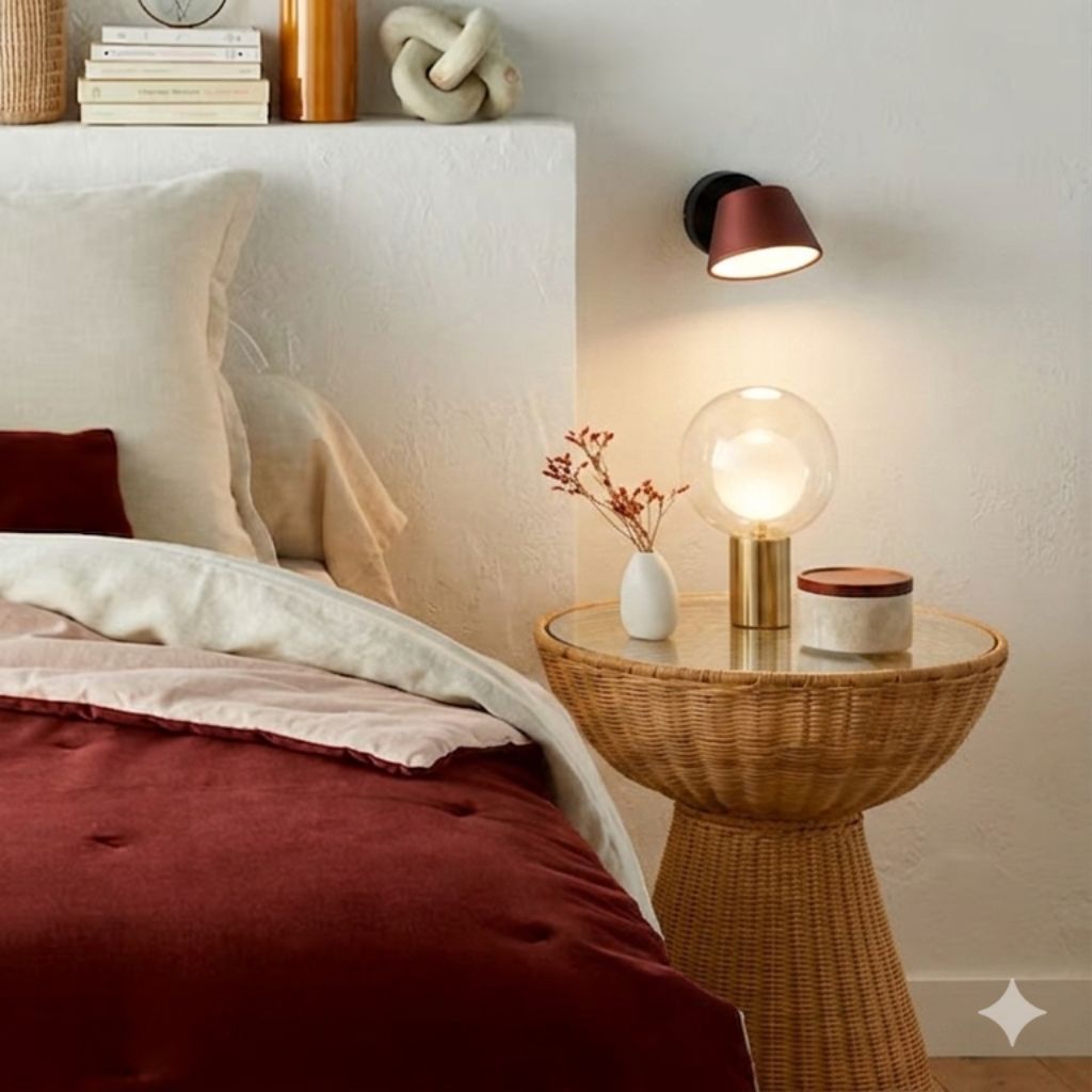 Aplique Aurora cabezal semi cónico 230x160xH125mm led 9W 3000K on-off