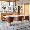 Lámpara colgante Atelier led 19W 3000K 120V on-off Gris ø500x90x2000mm