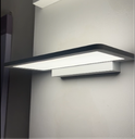 Aplique IP44 luz directa e indirecta 350x205x35mm 120V 17W 3000K