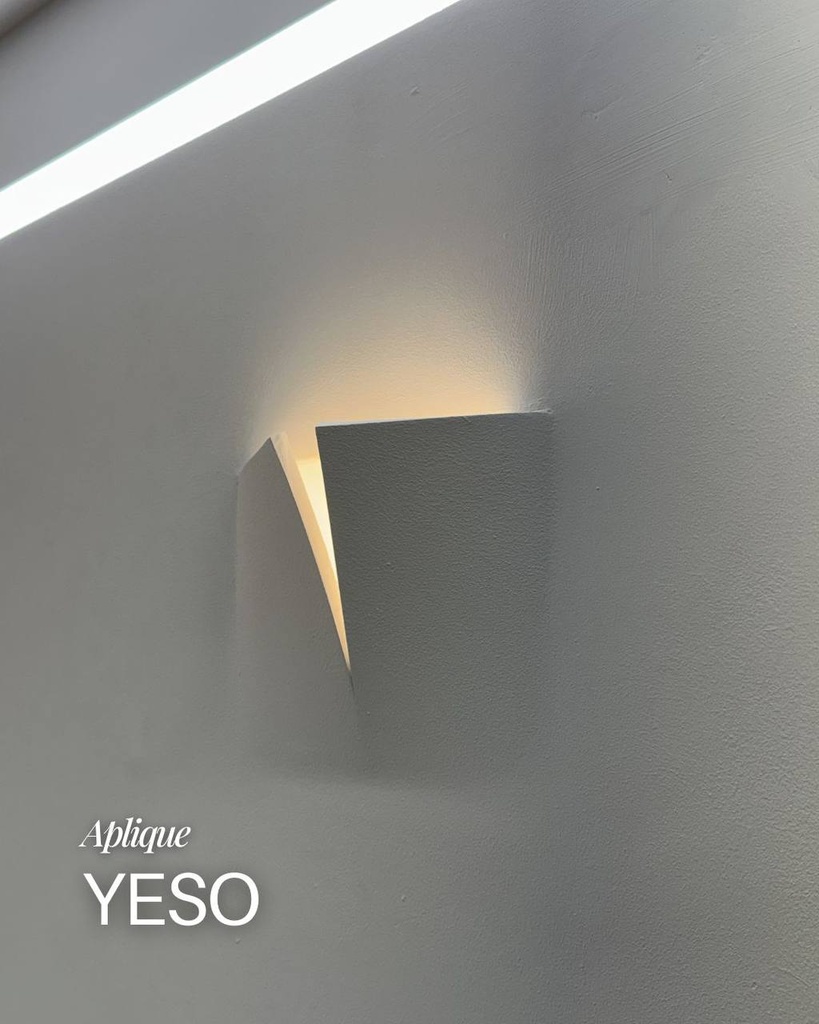 Aplique empotrable en pared "yeso" 35x30x16.7cm con sócate E27