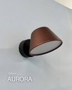 Aplique Aurora cabezal semi conico 230x160xH125mm led 9W 3000K on-off