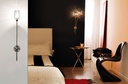 Aplique Damasco grande transparente 1x75W G9