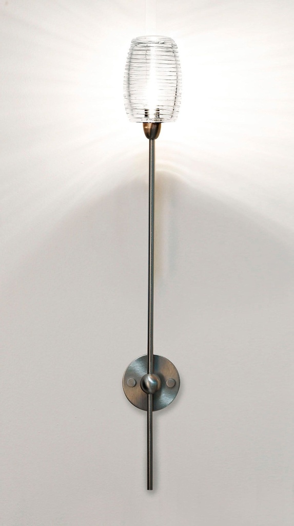 Aplique Damasco grande transparente 1x75W G9