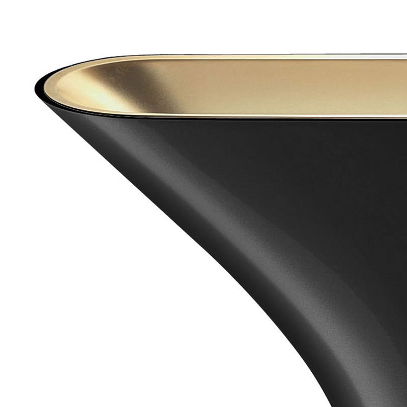 Aplique Tau negro-oro R7s 1x100W