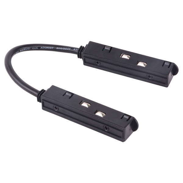 Conector de riel a riel con cable negro