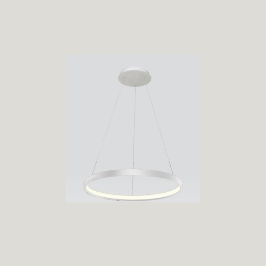 Lámpara colgante redonda luz directa Led 120V 5664 difusor prismático 3000K/4000K atenuable triac