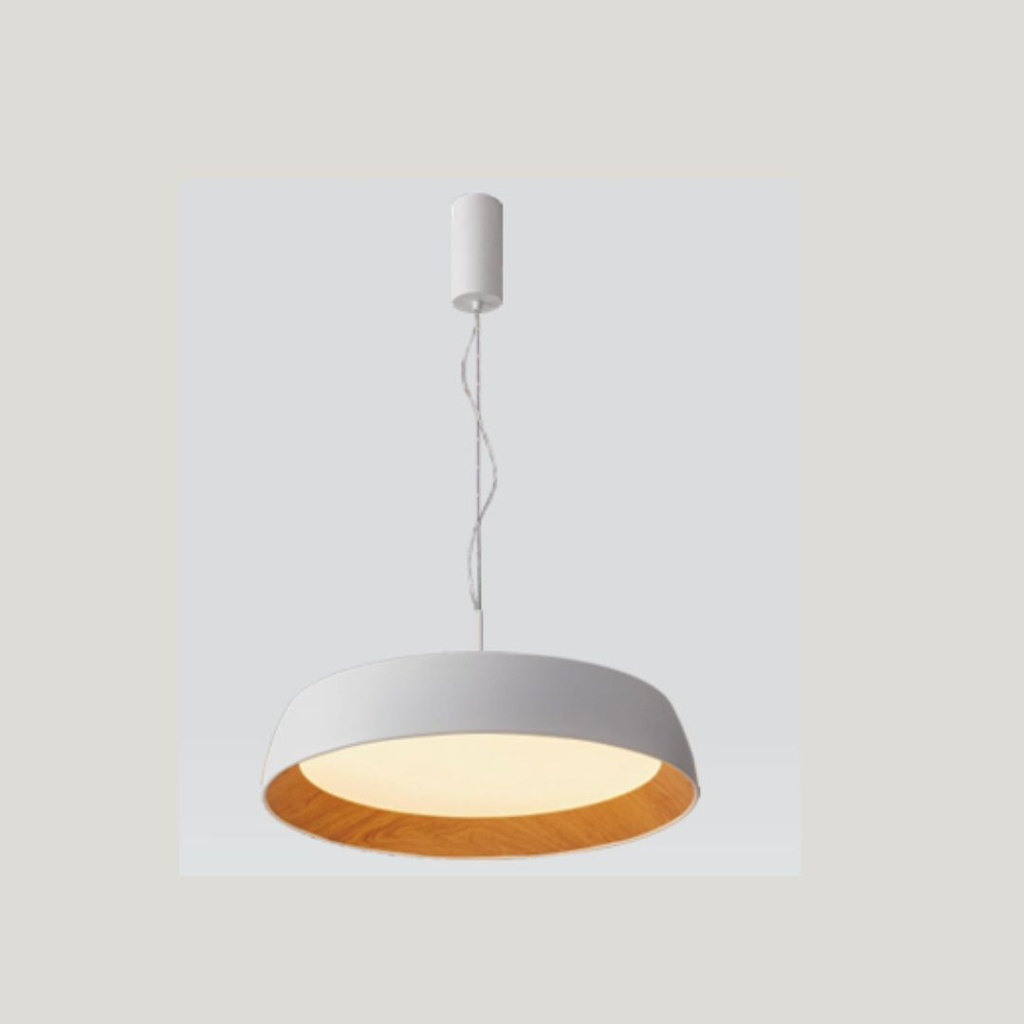Lámpara colgante redonda luz directa Led 120V 5629 difusor opal 3000K/4000K atenuable triac