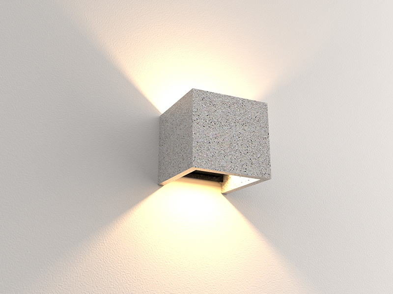 Aplique de cemento IP54 led 2x5W 3000K CRI80 12x11.2x12cm