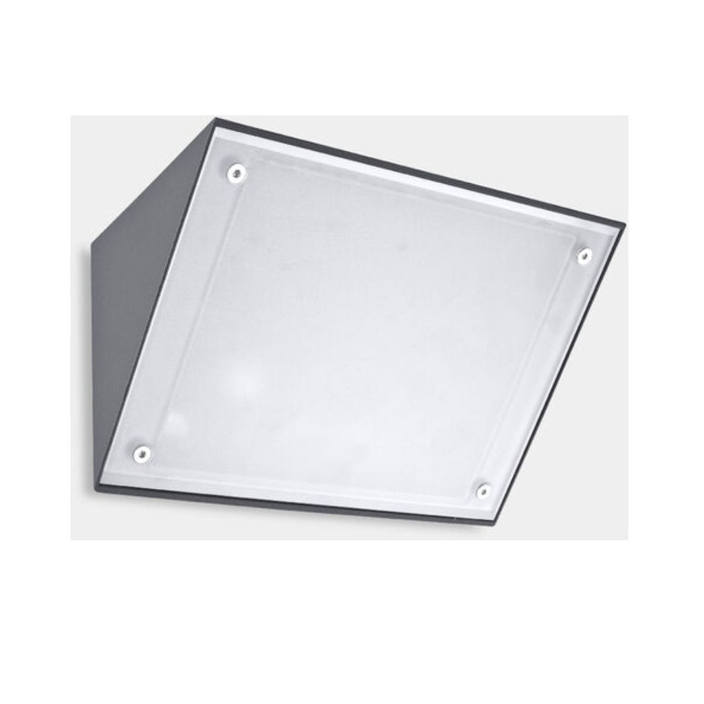 Aplique de pared de exterior IP65 Curie glass 350mm led 25.1W On-Off 2941lm