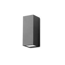Aplique de pared de luz directa e indirecta IP44 Cube Big 2xE27 75W Negro