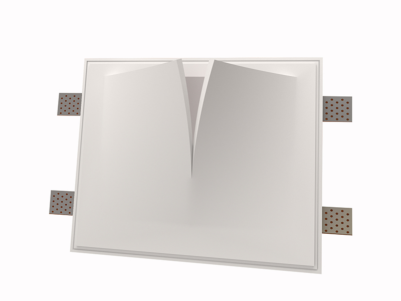 Aplique empotrable en pared "yeso" 35x30x16.7cm con sócate E27