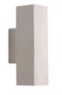 Aplique rectangular de cemento IP54 2xGU10 7.5x7.5x25cm