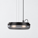 Lampara colgante Jam grande 1x30W 3000K 120V on-off  ∅40*H200  Vidrio∅40*8" Gris