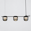 Lampara colgante Jam triple 3x7W 3000K 120V on-off L99*W15*H200   Vidrio ∅15*16 Gris