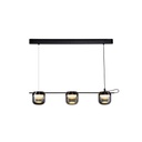 Lampara colgante Jam triple 3x7W 3000K 120V on-off L99*W15*H200   Vidrio ∅15*16 Gris
