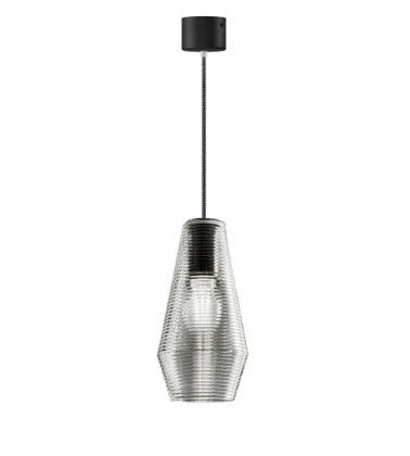 Lámpara colgante Olivia sin rosetón estructura negra