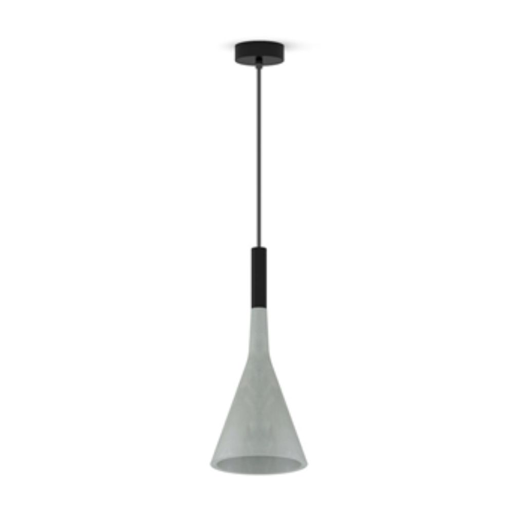 Lámpara colgante cemento para E27 Ø16x36cm