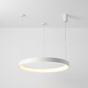 Lampara Colgante redonda tipo anillo luz directa Led 120V 5621 con 3 guayas paralelas difusor Opal 3000K/4000K atenuable Triac
