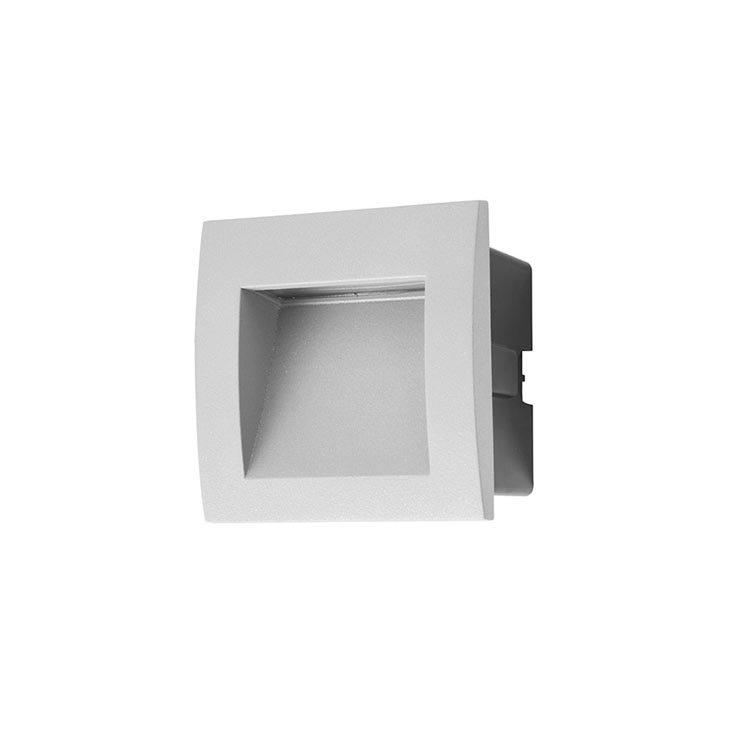 Lámpara empotrable de pared Face Led 2.5W gris 113lm IP65
