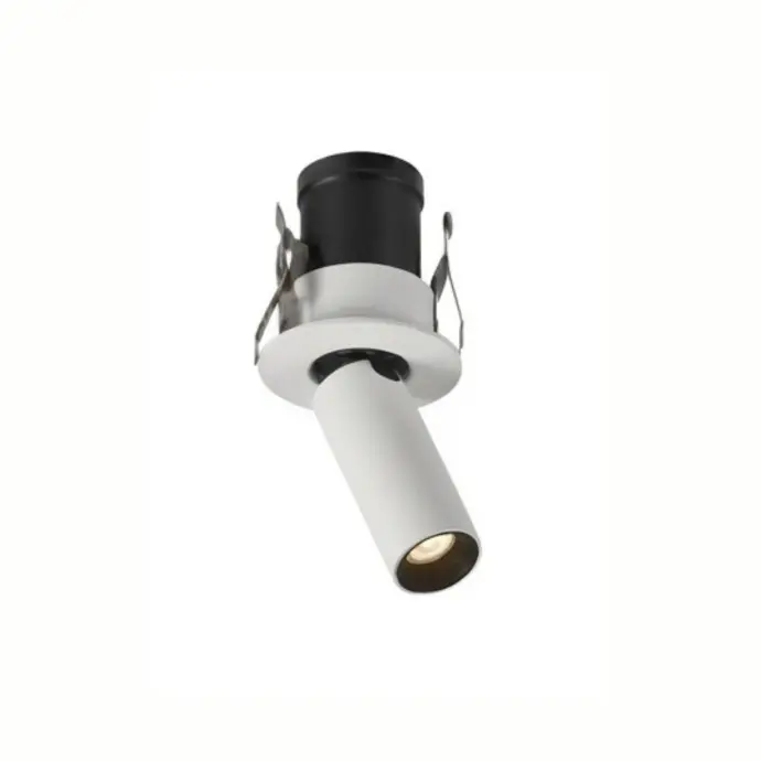 Lámpara empotrable dirigible redonda blanca Ø44x47mm hueco Ø35mm led 3W 3000 24° IP20 100-240V on-off