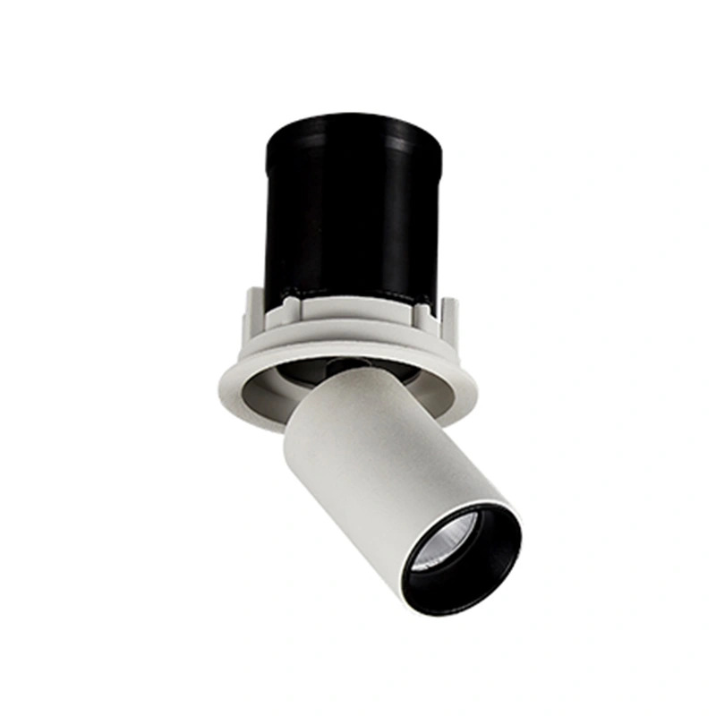 Lámpara empotrable dirigible redonda blanca Ø84x87mm hueco Ø75mm led 7W 3000 35° IP20 100-240V atenuable triac