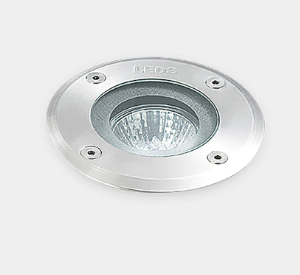 Lampara empotrable en piso Gea Ø223MM Cob Led 23W Aluminio y Acero IP65/IP67