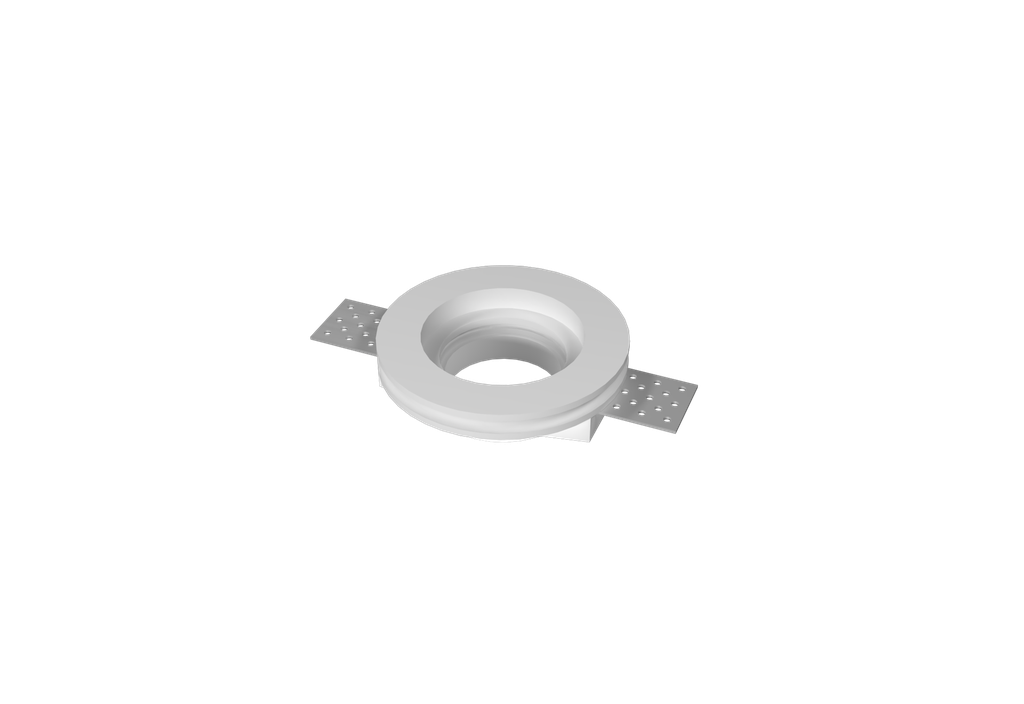 Lámpara empotrable redonda downlight "yeso" Ø10x2.6cm con sócate GU10