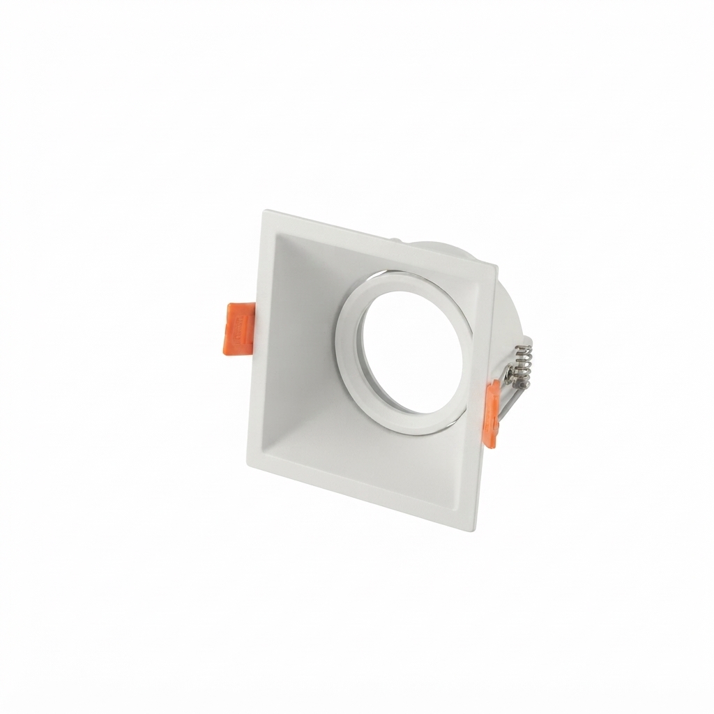 Lámpara empotrada cuadrada 90x90mm para GU10 (con sócate) OS-TS12