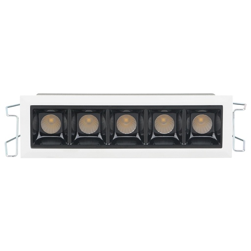 [KD-DLBAR05X2W-3K30WH] Lámpara empotrada cuadrada fija led 5x2W 100-277V DLBAR (Blanco, 30°)