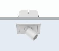 Lámpara empotrada dirigible rectangular 69x45mm 3W 3000K CRI90 30° con driver on-off 120V TE-FSL