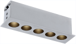 Lámpara empotrada downlight 165x44x49mm hueco 160x35mm 5x2.5W 3000K CRI90 30° con driver on-off 100-277V