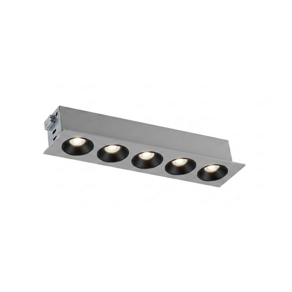 Lámpara empotrada downlight 165x44x49mm hueco 160x35mm 5x2.5W 3000K CRI90 30° con driver on-off 100-277V