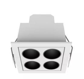 Lámpara empotrada downlight 71x71mm 12W 600lm 3000K CRI90 40° con driver 0-10V 100-250V TE-FGL04