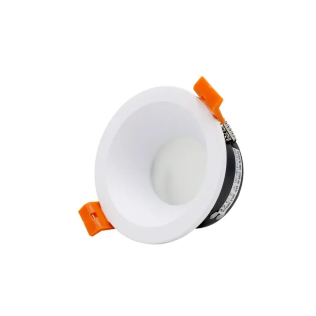 Lámpara empotrada redonda confort fija IP65 D=85mm GU10 blanca