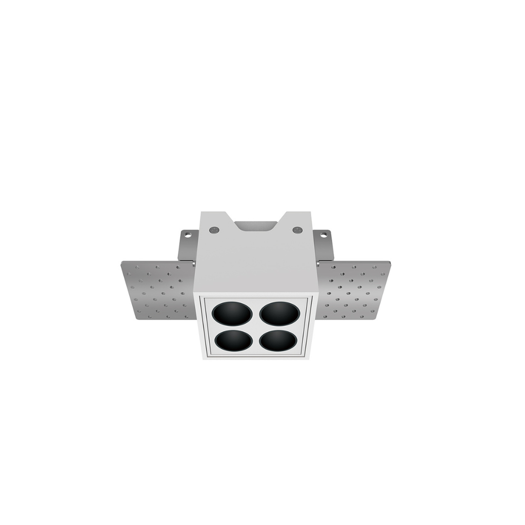 Lampara empotrada sin marco downlight 70x70mm 11W 600lm 3000K CRI90 40° con driver 0-10V 100-250V Blanca TE-FGT04