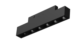 Lámpara lineal de luz directa negra para riel magnético 5.8mm 38° 24V CRI90 570