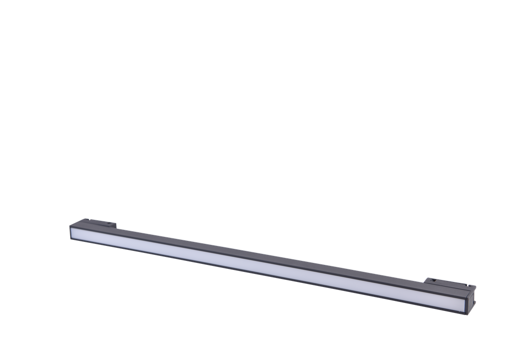 Lámpara lineal luz difusa negra para belt system M4 48V CRI90 120° F062-M4
