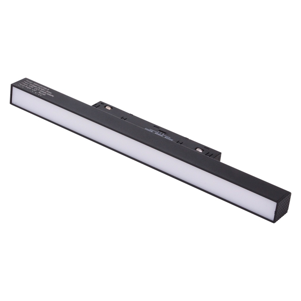 Lámpara lineal luz difusa negra para riel 48V CRI90 120° KD-L20/FG