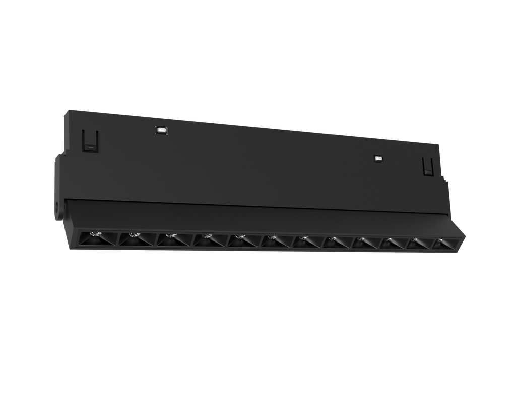 Lámpara lineal luz directa negra dirigible para riel magnético 10mm M101 40V CRI90 36° M101-GLSF