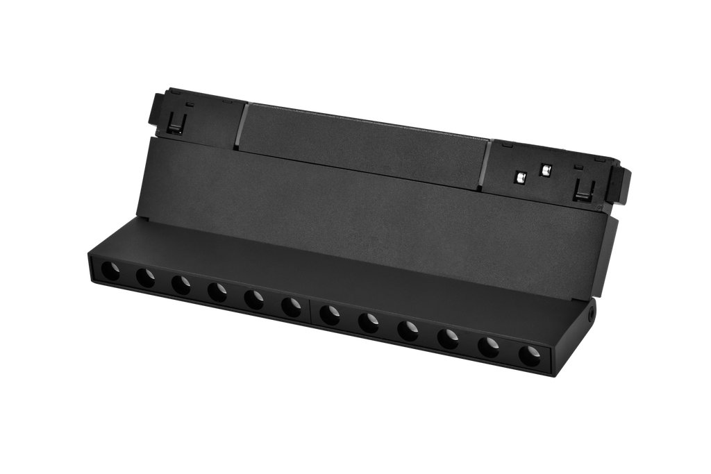 Lámpara lineal luz directa negra dirigible para riel magnético 15mm M15 48V CRI90 36° M15-LBM