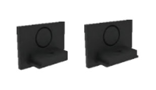 [TE-NMN-D-WH] Par de tapas terminales para riel mini 19mm magnético superficial o empotrado (A/B/D) (Blanco)