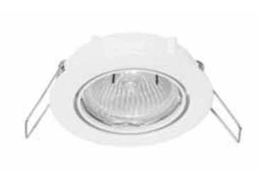 Lampara Empotrable downlight Sound Plus ajustable GU10 Blanca