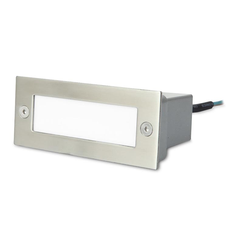 Lámpara empotrable en pared Stair Led 1W 3000K acero inoxidable 5lm IP54