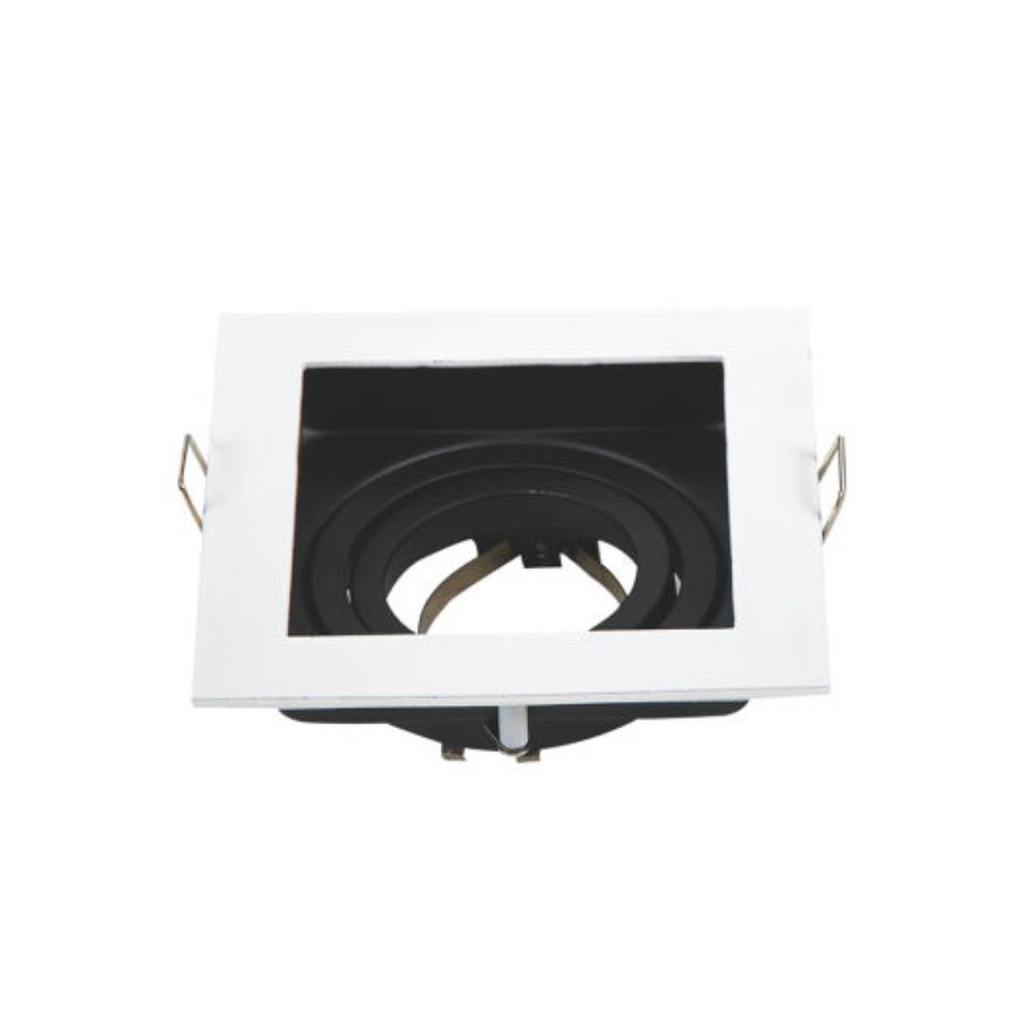 Lámpara empotrada cuadrada confort 100x100mm GU10 blanca