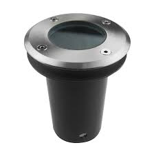 Lampara empotrada en piso IP65-IP67 Ringo Ø110mm GU10 50W Acero